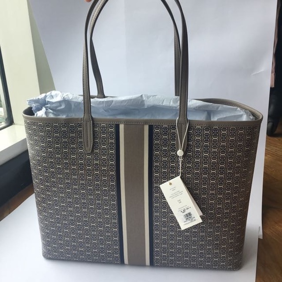 tory burch gemini link tote black